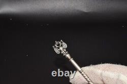 Cuillère à thé en argent IMPÉRIAL russe antique 84, design Faberge, fait main, bijoux vintage