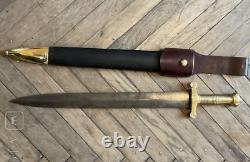 Dague Bebut Russe Antique Kinjal Impérial Couteau de Gaine en Cuir Rare Ancien du 20ème