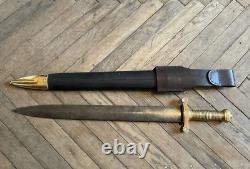 Dague Bebut Russe Antique Kinjal Impérial Couteau de Gaine en Cuir Rare Ancien du 20ème