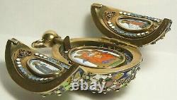 Easter Egg Box Émail Gilding 84 Argent Imperial Russian Moscou 1910