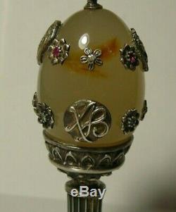 Egg Argent 84 Diamants Nicolas II Impériale Russe 1901