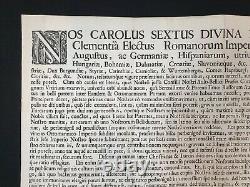 Empereur Charles VI a signé le document du traité de guerre impérial russe avec l'Empire ottoman.