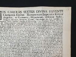 Empereur Charles VI a signé le document du traité de guerre impérial russe avec l'Empire ottoman.