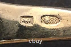 Énorme Antique Impériale Russe 88 Enamel Silver Serving Spoon (navalinen)