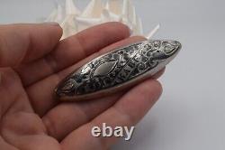 Épingle de cravate vintage en argent sterling antique 84 Niello russe impérial du Caucase