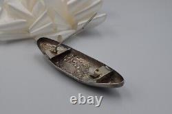 Épingle de cravate vintage en argent sterling antique 84 Niello russe impérial du Caucase