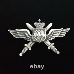 Fabergé Antique Impérial Russe 84 Argent Jeton Militaire Broche en Métal WW1 RU