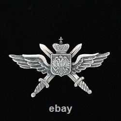 Fabergé Antique Impérial Russe 84 Argent Jeton Militaire Broche en Métal WW1 RU