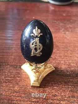 Faberge Antique Impérial Russe Argent Gilded 84 Oeuf De Pâques
