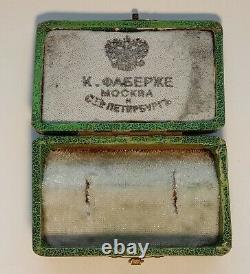 Faberge Antique Impériale Russe Oreilles Bijoux Old Case Box Bois