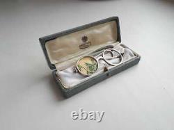 Faberge Design Imperial Russian 84 Silver Photo Cadre Sous Forme De Lunettes