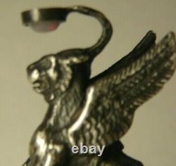 Faberge Winged Lion 84 Argent Impérial Russe Opal-flashlight