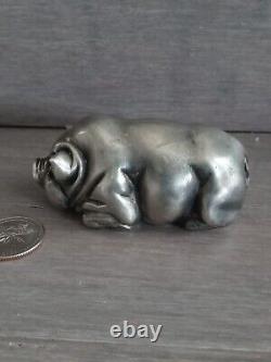 Figure D'argent Russe Impérial Antique Par La Forme D'un Cochon