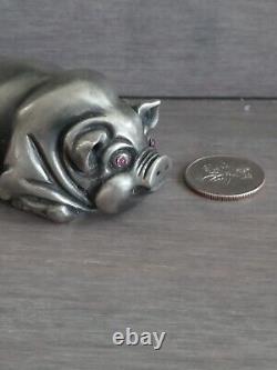 Figure en argent antique de l'Empire russe en forme de cochon