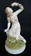 Figurine Antique De La Manufacture De Porcelaine Impériale De Gardner En Russie Représentant Ève Et Le Serpent