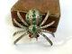 Fourmi. Impérial Russe Faberge Spider Brooch 14k 56 Diamants D'or Ruby Emeraudes #