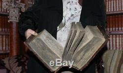 Illuminé Antique Immense Imperial Bible Russie Livre Eglise Eye1641 Moscou