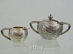 Imperial Antique Russe 84 Silver Tea Set St. Petersburg 1875 Design Inhabituel
