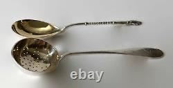 Impérial Russe 84 Argent Strainer Spoon & 875 Argent Spoon De Service