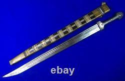 Impérial Russe Caucasien Ww1 Antique Grand Argent Kindjal Short Sword Scabbrard