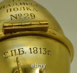 Impérial Russe Doré Argent Oeuf De Pâques Verge Fusee Horloge Pour Le Tsar Alexandre I