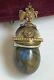 Impérial Russe Faberge 84 Silver & Gold Prix Militaire Pendentif De Pierre De Casque