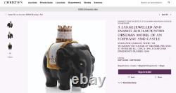 Impérial Russe Faberge Argent Or Émail Éléphant Figurine-michael Perkhin