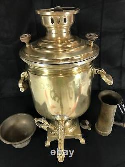 Imperial Russian Samovar Par Batashev Prix Estampillé 1870 À 1882 Brass Antique