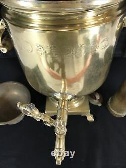 Imperial Russian Samovar Par Batashev Prix Estampillé 1870 À 1882 Brass Antique