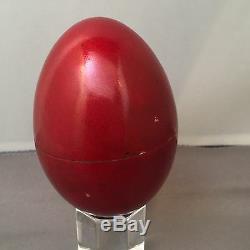 Impériale Russe Argent 84 Émail Glacé Vermeil Egg Container Par Grahev