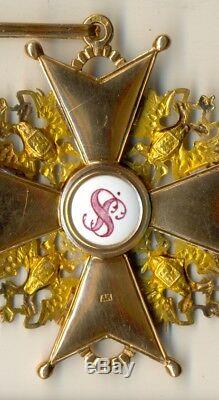 Insigne Médaille Impériale Russe Antique Gold Order St. Stanislav 1er (1467)