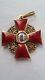 Insigne Médaille Impériale Russe Antique Ordre St. Anna Troisième Degré Originale D'or