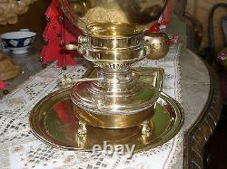 Le plus rare antique, énorme samovar en laiton impérial du Tsar de 1912