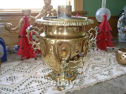 Le plus rare antique, énorme samovar en laiton impérial du Tsar de 1912