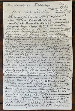 Lettre signée de la Grande-Duchesse Olga Romanov de l'Imperium russe antique - Ballerup de Noël