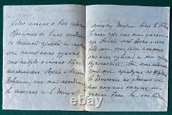 Lettre signée de la comtesse Mengden à l'empereur russe antique Dagmar Ignatiev