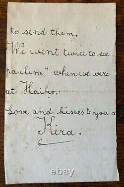 Lettre signée de la princesse Kira Romanov de l'impériale russe antique de Tsarskoe Selo en 1916