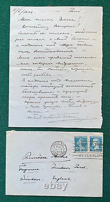 Lettre signée par le prince Romanov de l'ancienne Russie impériale sur le danger du bolchevisme en 1926