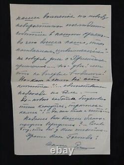 Lettre signée rare de la princesse Elena Romanov, grande-duchesse impériale russe