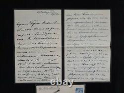 Lettre signée rare de la princesse Elena Romanov, grande-duchesse impériale russe