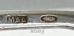 Louche à punch en argent MAA 84 de l'ancienne Russie impériale, vintage, dimensions : 7 x 2,5 pouces, poids : 65g.