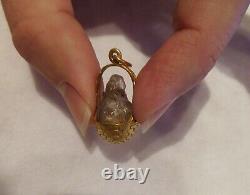 Lovely 1900 Karl Faberge 14k Gold Ruby Chicken Basket Pendentif De Charme D'oeuf De Pâques