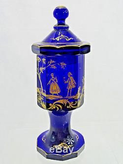 Magnificent Antique De Russie Imperial Doré En Verre Gobelet Cup Goblet Début 19 Cen