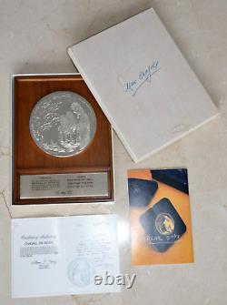 Médaille en argent 999 de 250g de Marc Chagall, artiste russe, juif et impérial, avec certificat d'Israël.