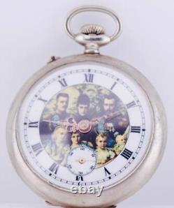 Montre de Poche Antique Époque WWI Impériale Russe - Cadran Émaillé de la Famille Royale Romanov