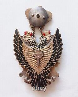 Ordre Impérial Antique Russe de l'Aigle Blanc Pologne, Réplique en Bronze Email.