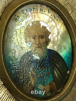 Original 19c. Russian Royal Imperial Icon St. Sergius Of Radonezh 84 Silver Mop