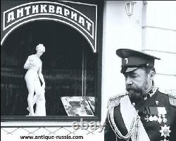 Original étui à cigarettes en argent impérial russe- Boîte merveilleuse antique de Russie