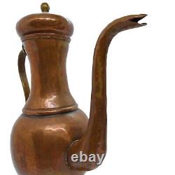 Pichet à crème en cuivre martelé antique pour samovar fabriqué à Tula avec marque impériale russe