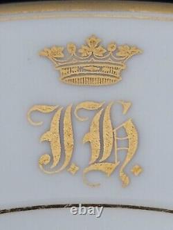 Plaque de service royal en porcelaine impériale rare de Kornilov pour le Grand-Duc de la royauté russe